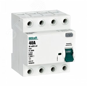 Выключатель дифференциального тока УЗО 03-6кА-4P-040А-030-A