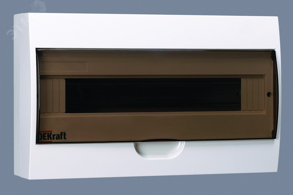 Щит распределительный навесной ЩРн-П-18 IP41      пластиковый прозрачная дверь 31012DEK Dekraft - превью
