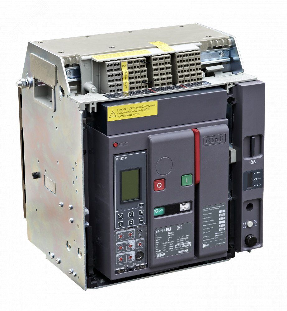 Изображение товара Воздушный автоматический выключатель ВА-751 800А 50кА DEKraft