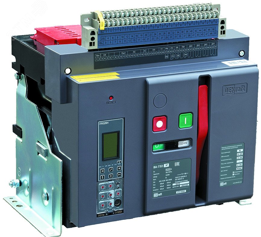 Изображение товара Воздушный автоматический выключатель ВА-732 DEKraft 2000А 80кА стационарный
