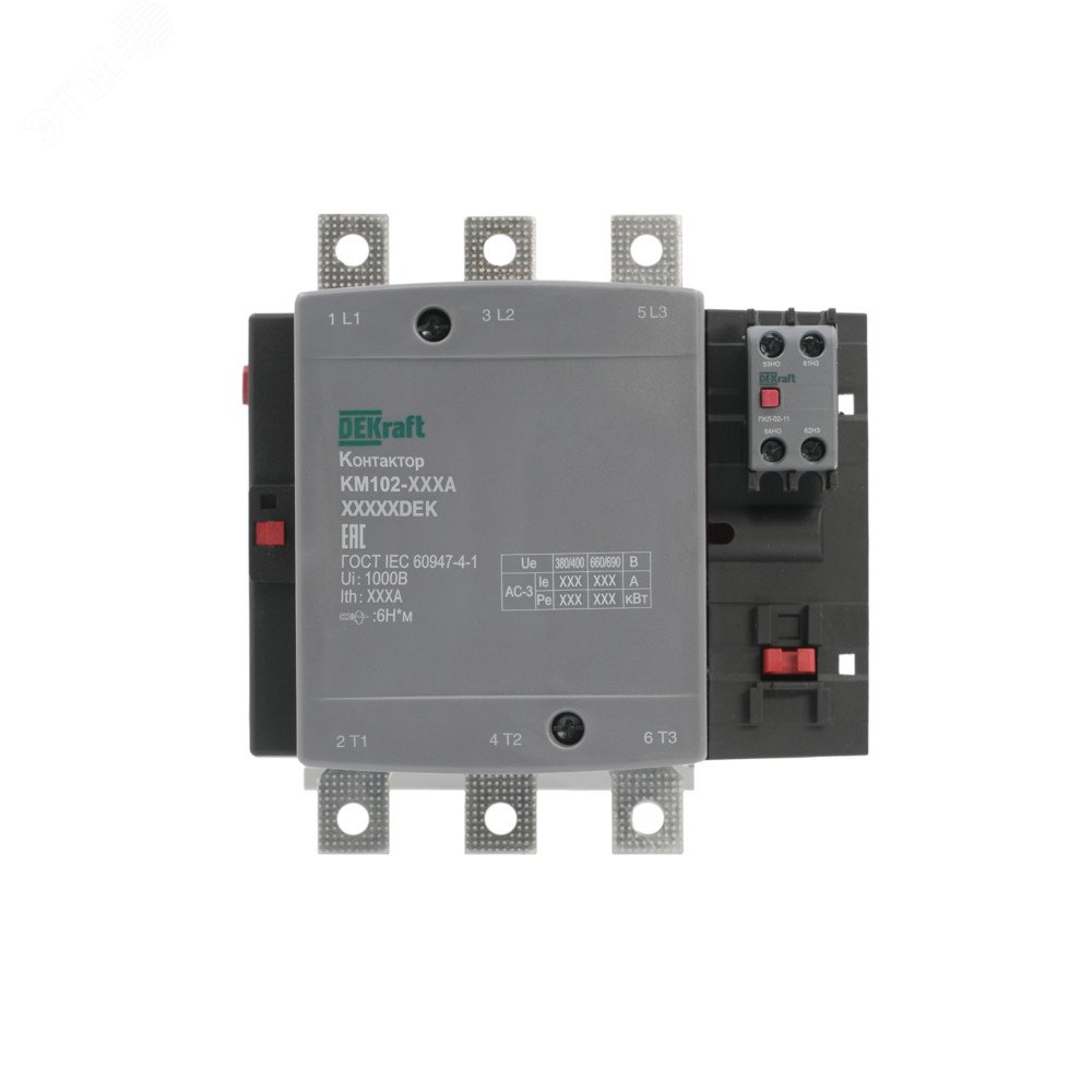 Изображение товара Контактор 185А 380В АС КМ-102 от Dekraft