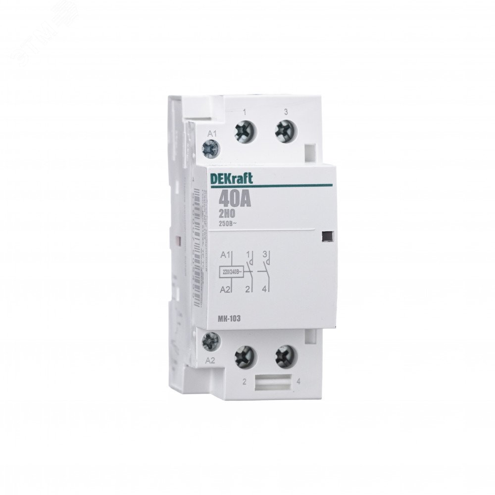 Изображение товара Контактор модульный 2НО 40А 230В МК-103 DEKraft