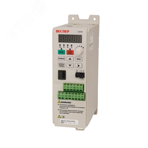 Изображение товара Преобразователь частоты E5-MINI-S1L 0,75 кВт 220В (шт)