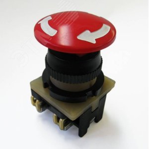 Выключатель кнопочный КУ103202, грибовидный с фиксацией, красный, 1з .01