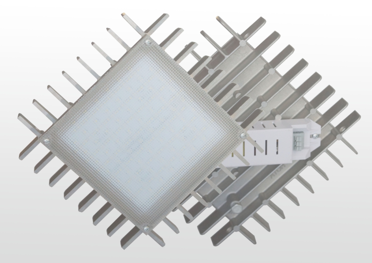 Светильник светодиодный ДВО-33Вт, IP20, 2700Лм, 5000К, Грильято, опал, 15х15см, Albatross