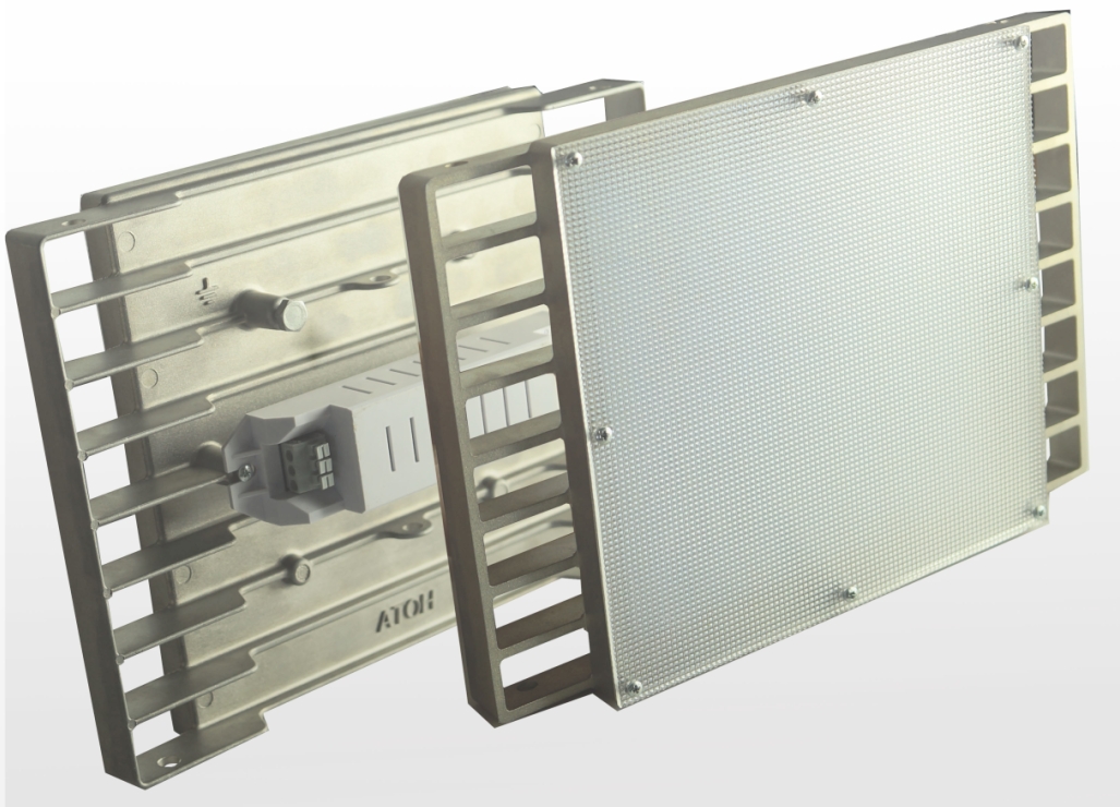 Светильник светодиодный ДВО-33Вт, IP20, 2700Лм, 5000К, Грильято, опал, 20х20см, Albatross