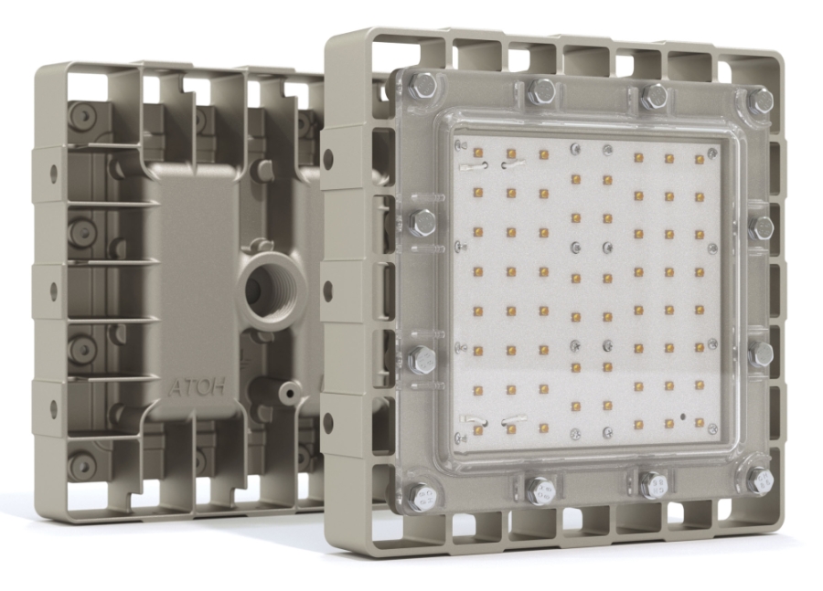 Светильник светодиодный ДСП-65Вт, IP67, 5000К, 9700Лм, взр 1ExsIIT6X, 120 град., f 0.55, ~220в, крюк/скоба/труба 3/4, Arsenal-M