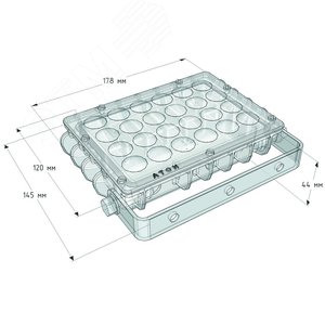 Прожектор ДО-40Вт, IP65, 5000К, 3700Лм, луч 6 градусов, 12-40Впост, Farlight - фото 2