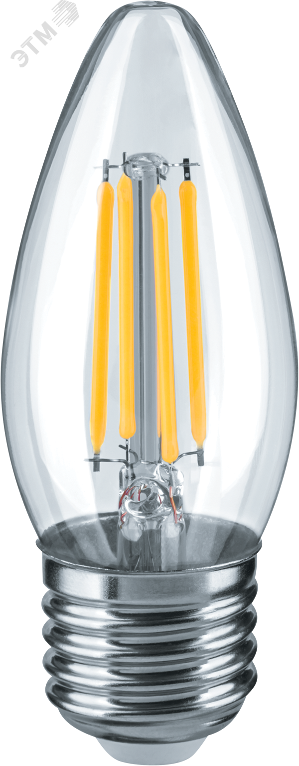 Лампа светодиодная LED 4вт Е27 теплый свеча FILAMENT 14005 NLL-F-C35 Navigator Group