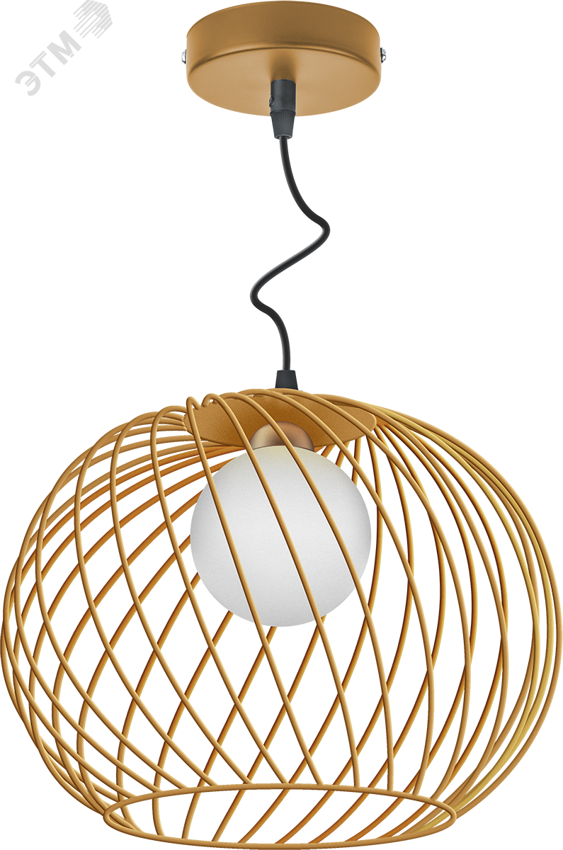 Изображение товара Подвесной светильник в стиле лофт с золотым абажуром 40 Вт LED G9