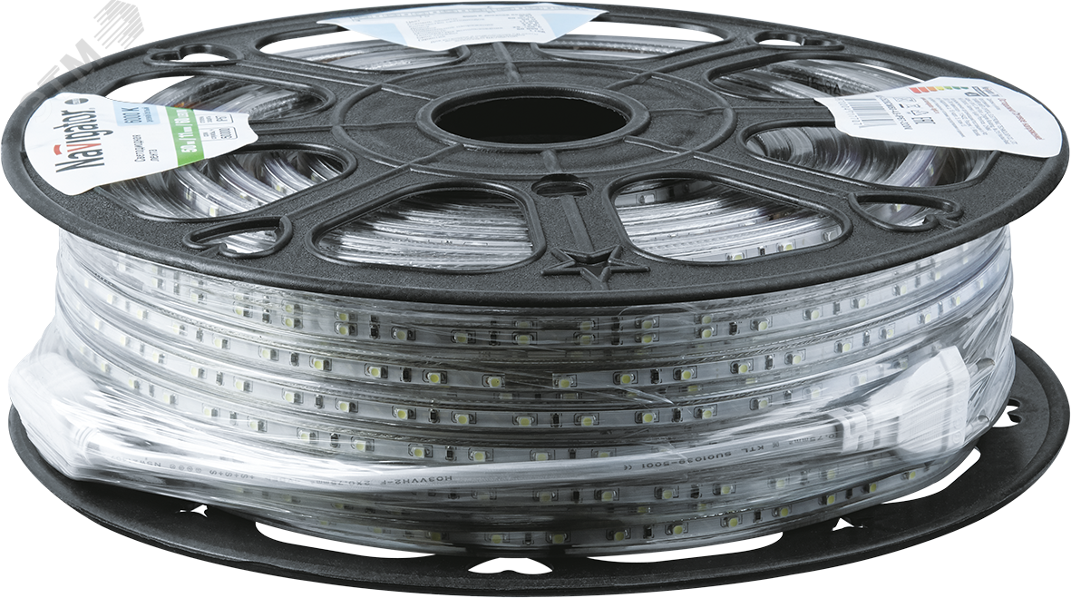 Изображение товара Светодиодная лента Navigator 20м IP67 6000K 4.8Вт 220В SMD 3528 холодное свечение