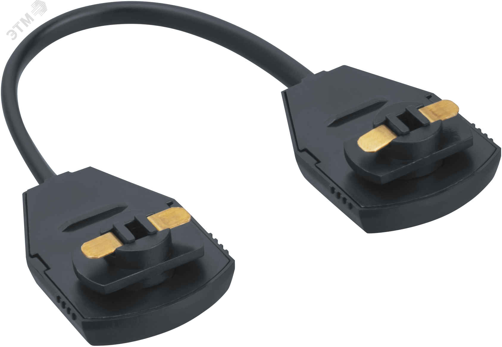 Изображение товара Коннектор гибкий черный NLT C 1L AS2 BL F для шинопровода Navigator