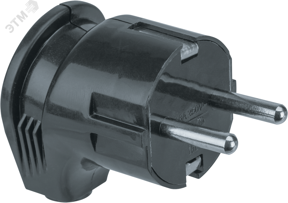Вилка Navigator 61 363 NCA-PL04-16A-E-BL угловая с заземлением черная ...