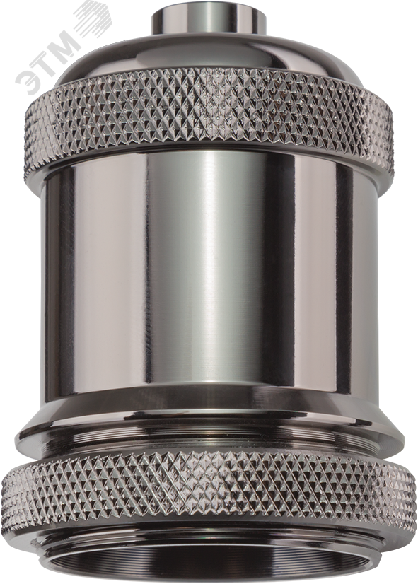 Изображение товара Патрон Е27 декор черный хром (шт)