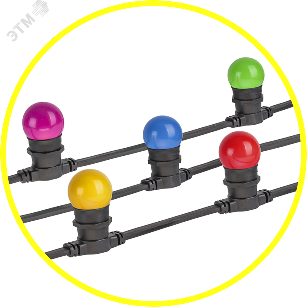 Изображение товара Гирлянда Navigator 61 554 NGF-01-100-40-E27-BL Белт-Лайт 250 100 м Е27 черный (м)