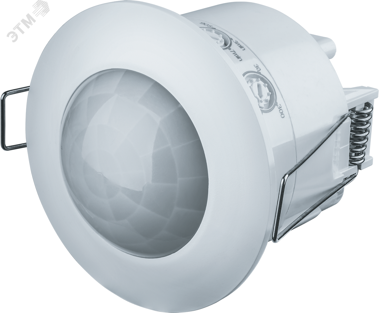 Датчик движения ИК встраиваемый 1200w 360 градусов 6м IP33 белый ...