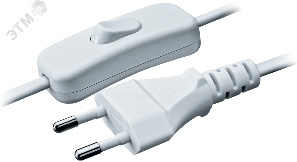 Изображение товара Шнур сетевой с выключателем Navigator NPS-FS 1.7м белый для электроприборов