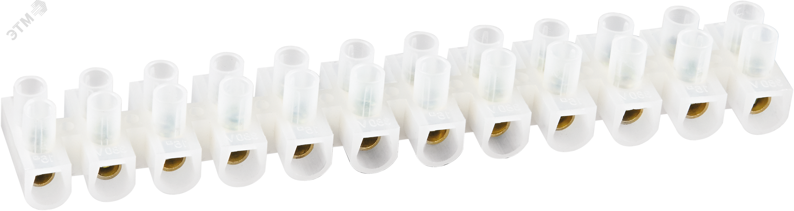 Изображение товара Клеммник 12х16.0 NTB-UPE-S12-30/WH белый 30А 12 контактов