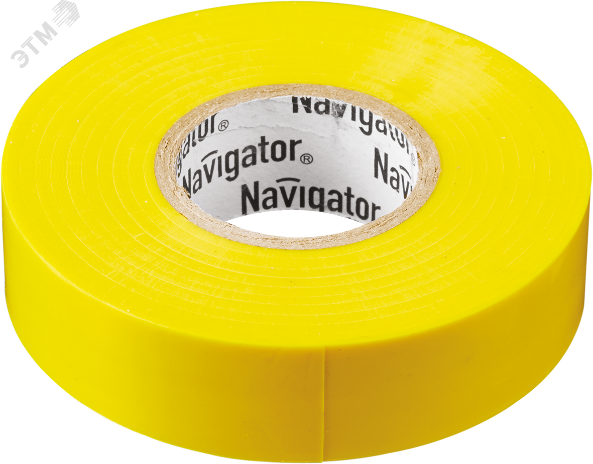 Изображение товара Изолента ПВХ желтая 19мм 20м Navigator NIT-A19-20/Y