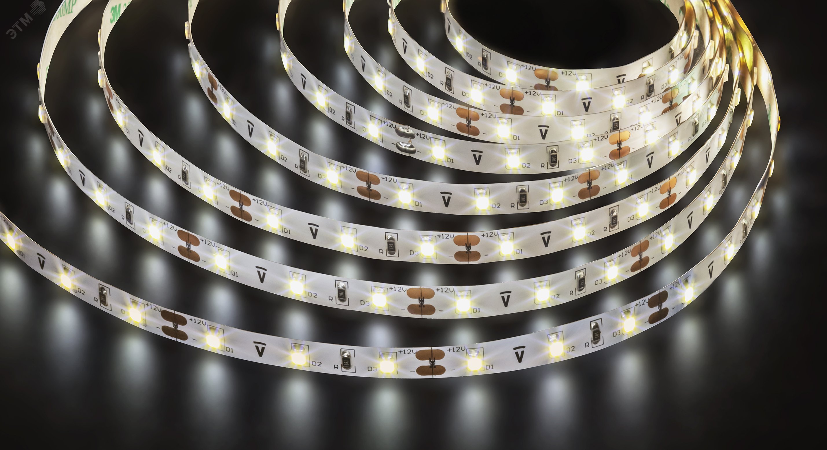 Изображение товара Светодиодная лента 4.8Вт/м 12В 4000К IP20 60LED/м NLS-3528 5м