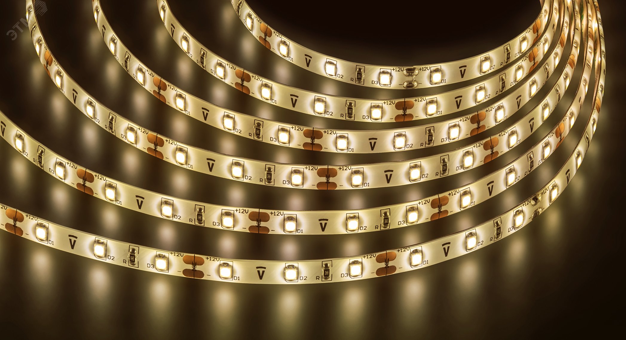 Изображение товара Светодиодная лента 4.8Вт/м 12В 3000К IP65 60LED/м NLS-3528 5м