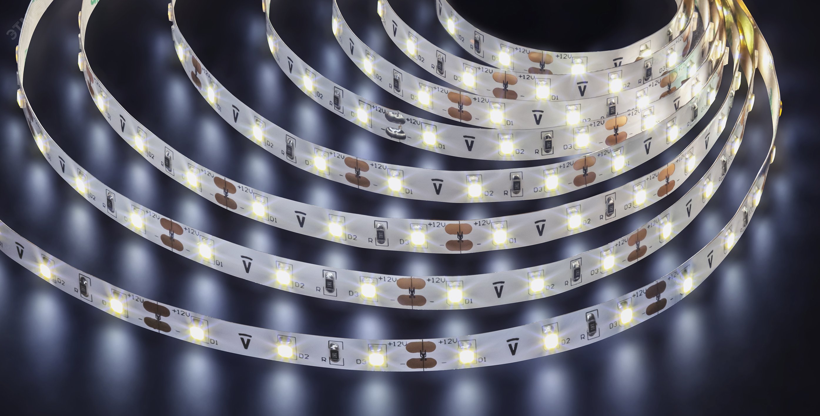 Изображение товара Лента светодиодная 4.8Вт/м 12В 6000К IP20 60LED/м NLS-3528-PRO 5м (м)