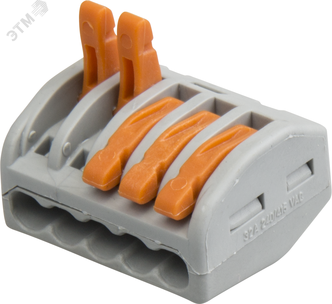 Изображение товара Клеммы монтажные Navigator 71 788 NTC-R 5 шт/упак, на кабель, пружинные