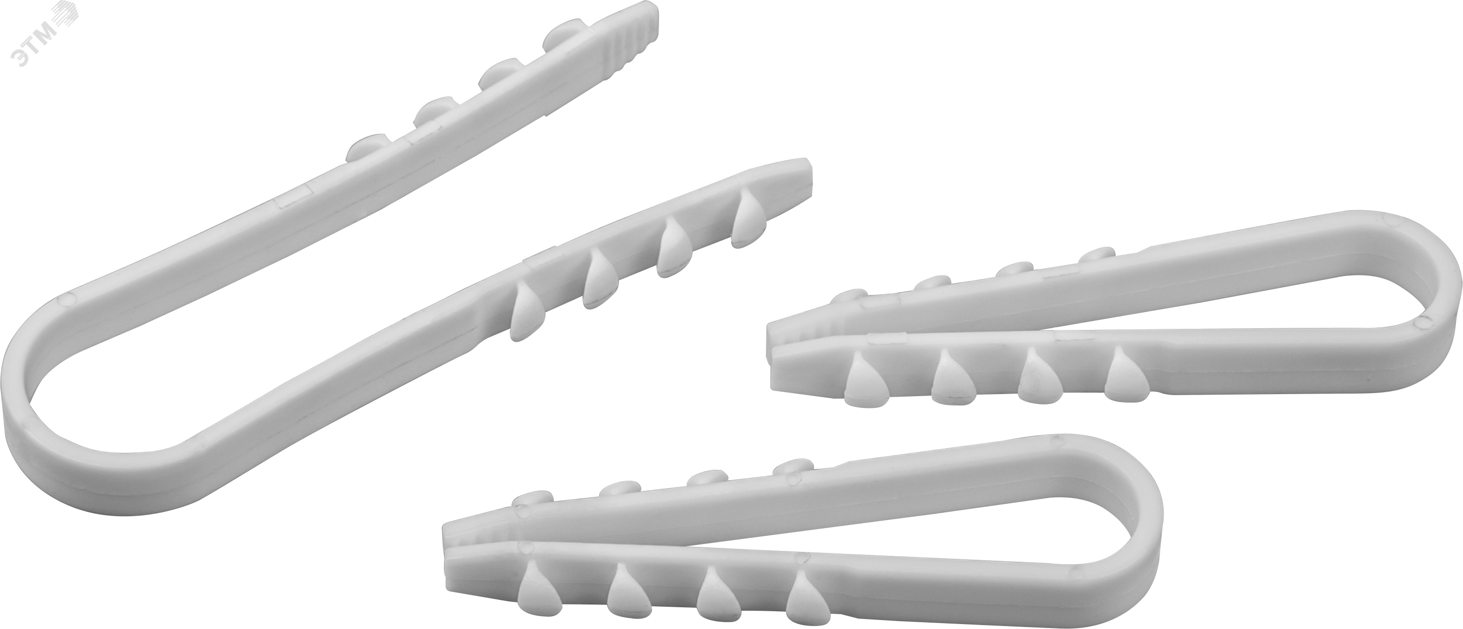 Изображение товара Дюбель-хомут для круглого кабеля 19-25мм белый Navigator NCU-19-25-65-100-WH