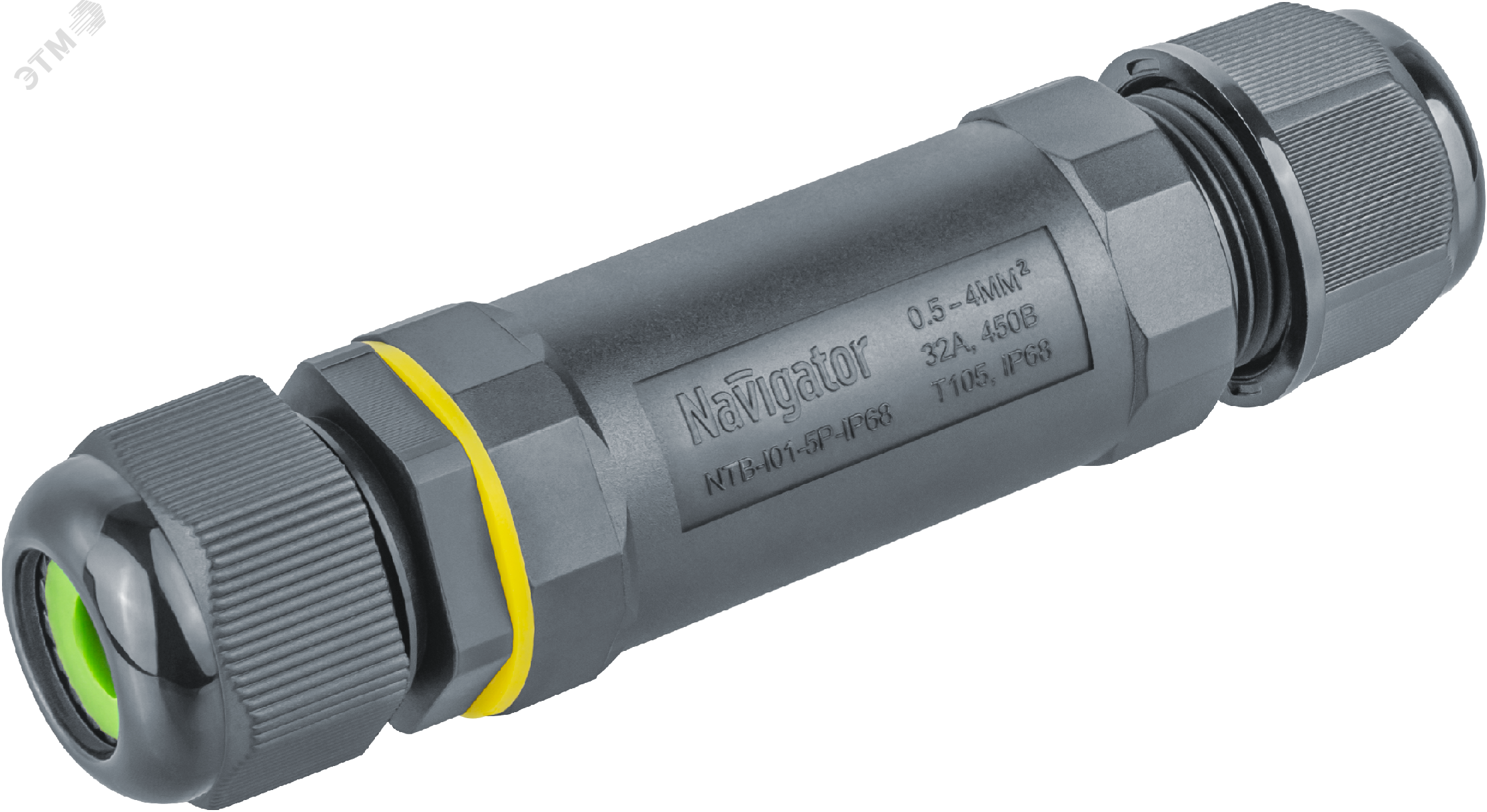 Изображение товара Коннектор Navigator NTB-I01-5P-IP68 I-образный 5PIN для уличного и промышленного использования