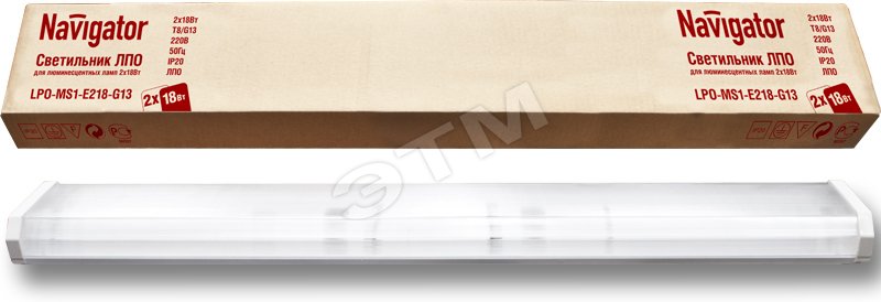 Светильник люминесцентный ЛПО-2х18 ЭПРА артикул 94580 Navigator Group ...