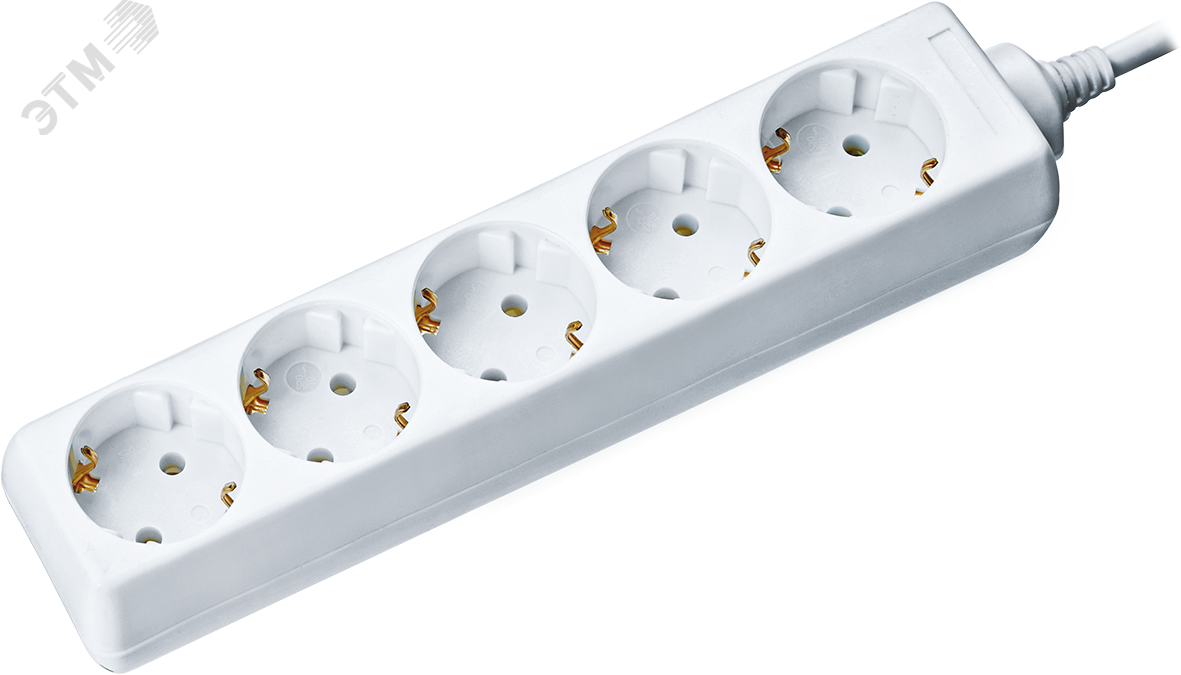 Изображение товара Удлинитель бытовой Navigator 5 розеток 3м с заземлением IP20