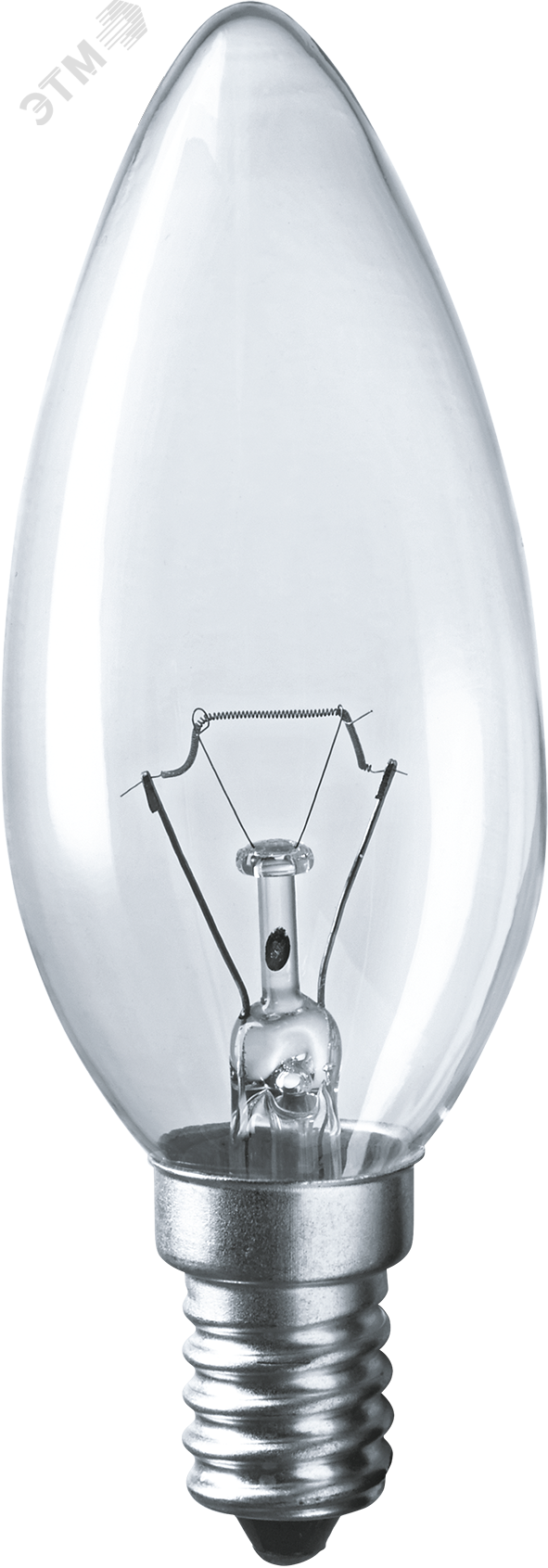 Изображение товара Лампа накаливания декоративная ДС 60вт B35 230в Е14 (свеча) (шт)