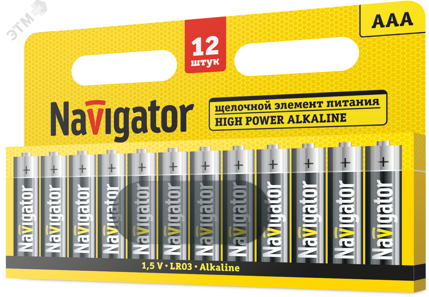 Изображение товара Батарейка NBT-01 (AAA LR03 BP12) 1.5V Alkaline (шт)