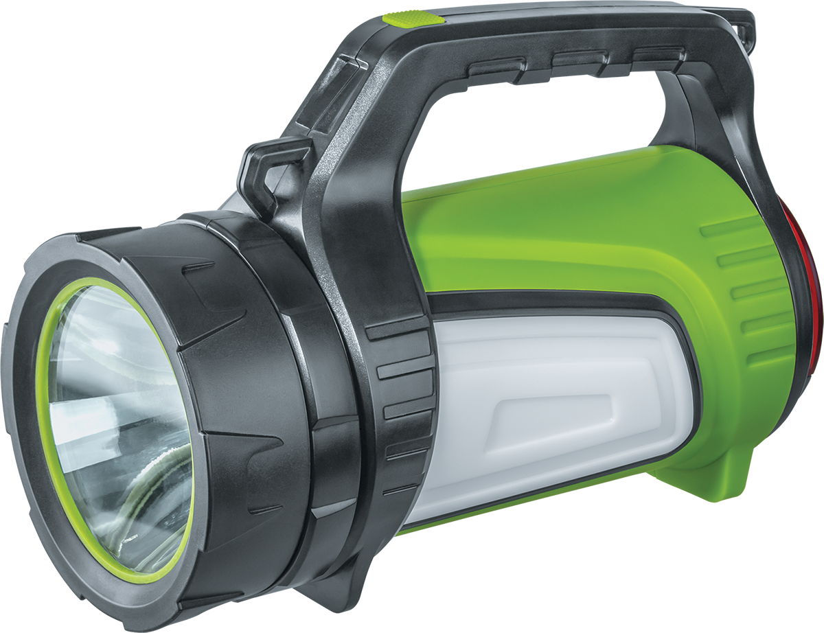 Фонарь светодиодный NPT-SP20-ACCU 10Вт+12+12+9LED 235лм 100м аккумуляторный прожектор+кемпинг пластик 4.4Ач