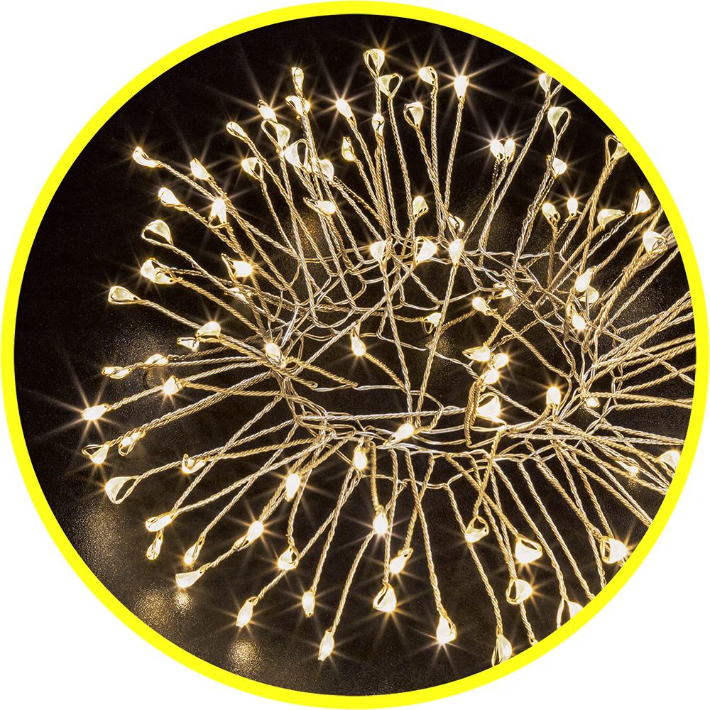 Гирлянда светодиодная новогодняя NGF-F01-120WW-3AA фейерверк