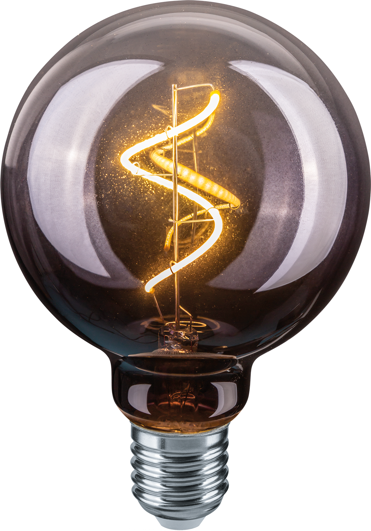 Лампа светодиодная LED 4вт E27 теплый G95 ретро FILAMENT