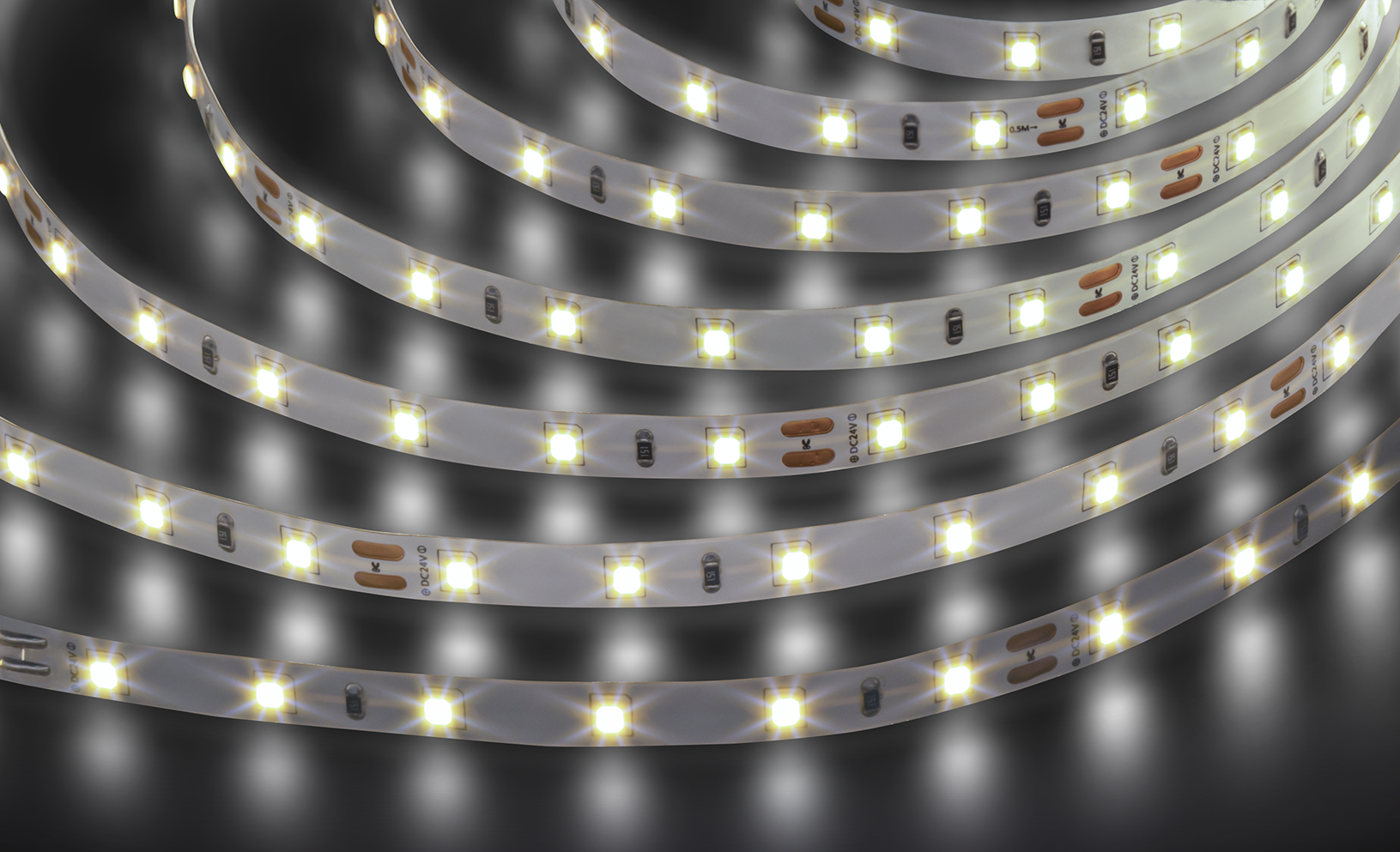 Лента светодиодная 4.8Вт/м 24В 4000К IP20 60LED/м NLS-2835 5м