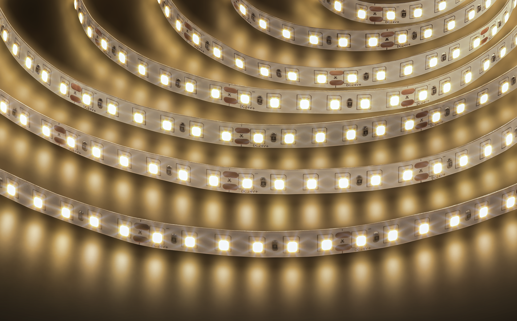 Лента светодиодная 9.6Вт/м 24В 3000К IP20 120LED/м NLS-2835 5м