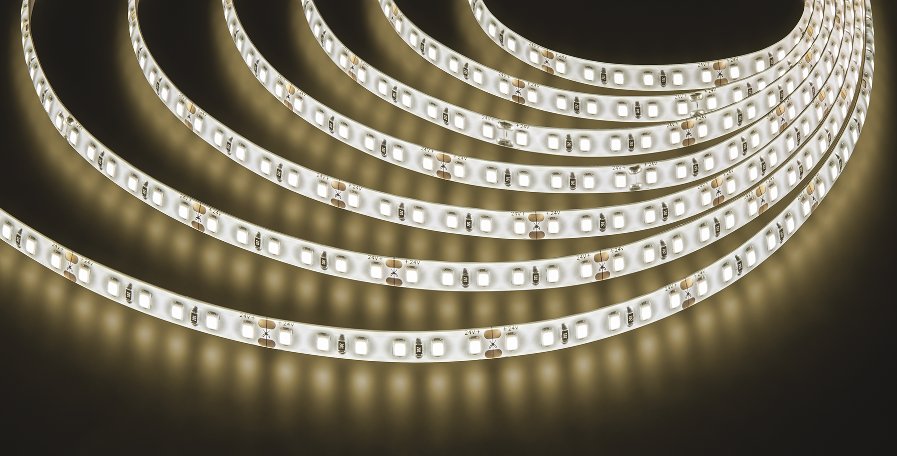 Лента светодиодная 9.6Вт/м 24В 3000К IP65 120LED/м NLS-2835 5м