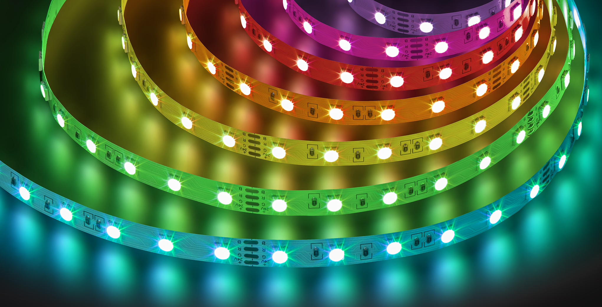 Лента светодиодная 14.4Вт/м 24В RGB IP20 60LED/м NLS-5050 5м