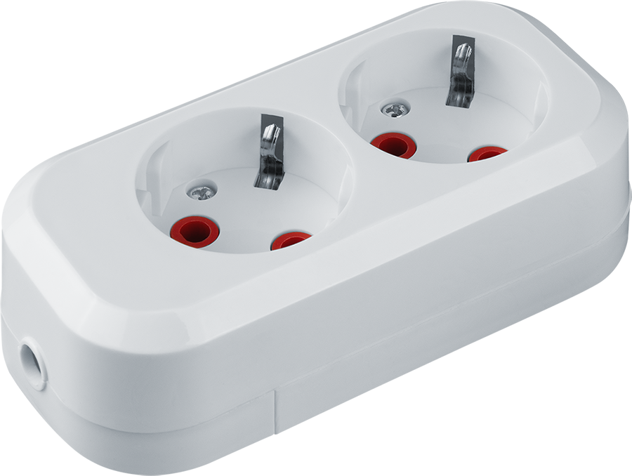 Колодка NCA-BL01-02-E-WH 2гн с/з пластик