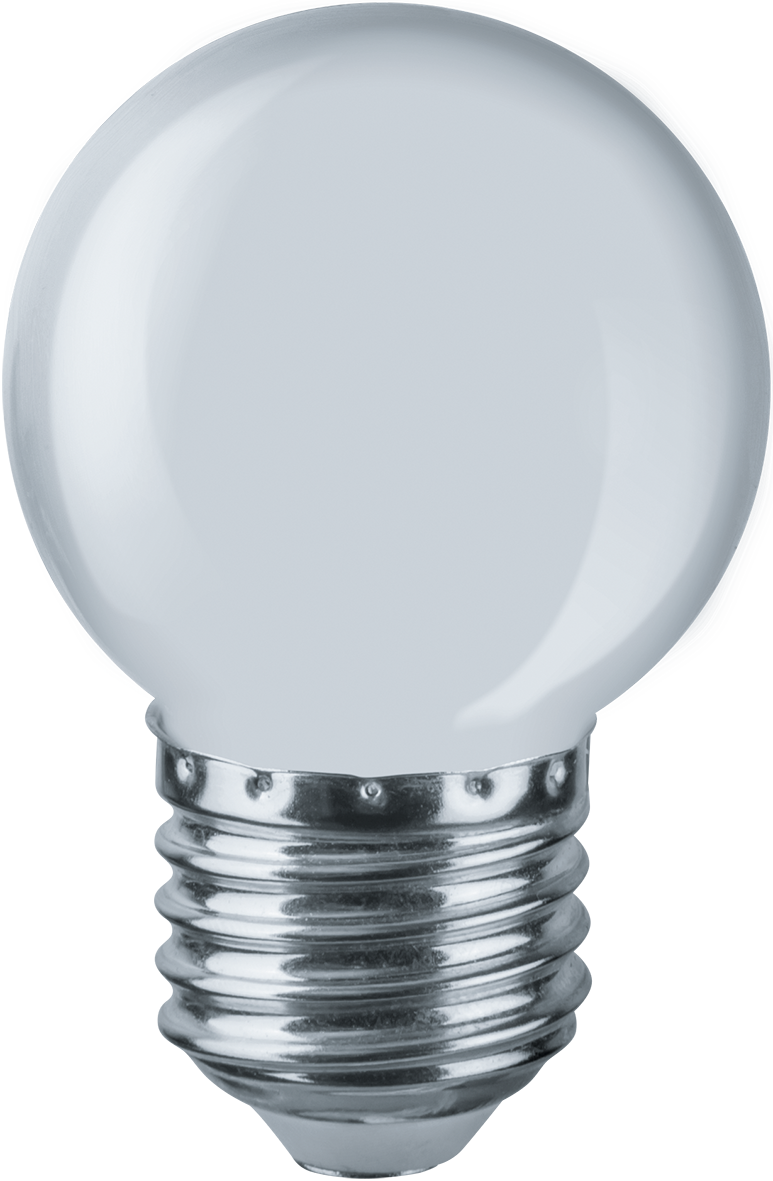 Лампа светодиодная LED 1вт Е27 белый шар