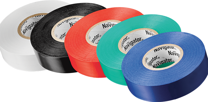 Изолента ПВХ набор 5 цветов 15мм 10м Navigator