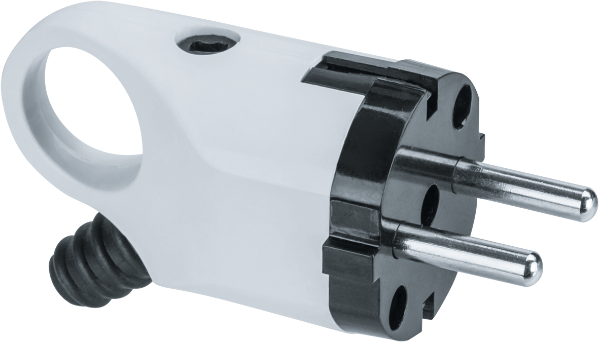 Вилка Navigator угловая с заземлением белая 61 361 NCA-PL03-16A-E-WH