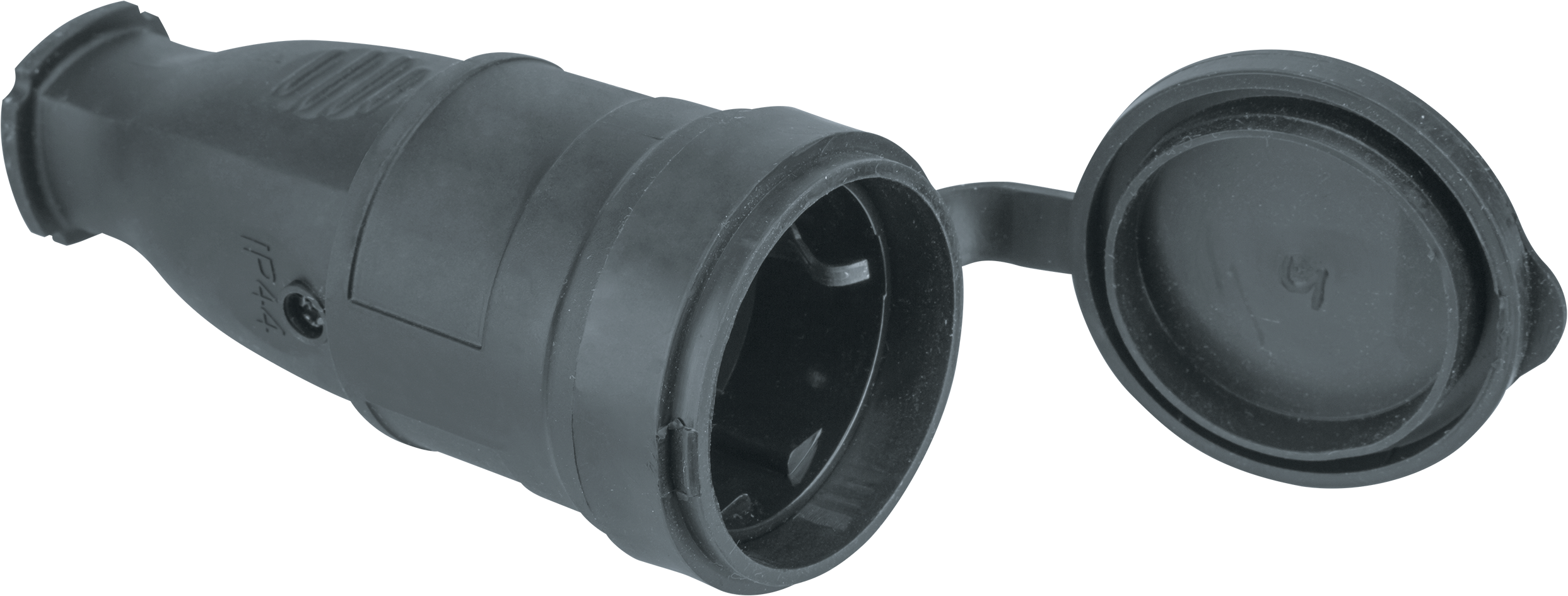 Розетка 61 369 NCA-SKR01-16A-E-IP44-BL переносная с заземлением черная каучук