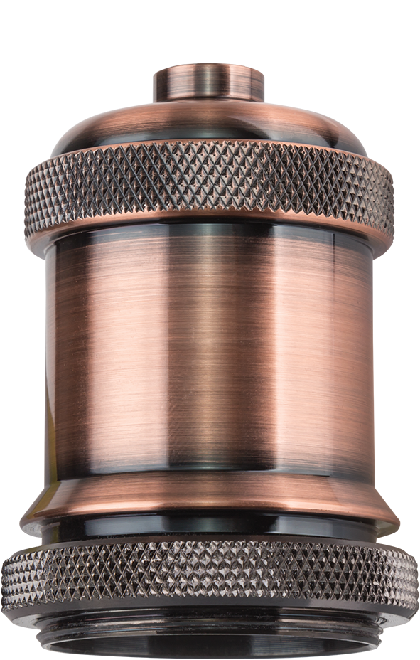 Патрон Е27 декор черненая медь