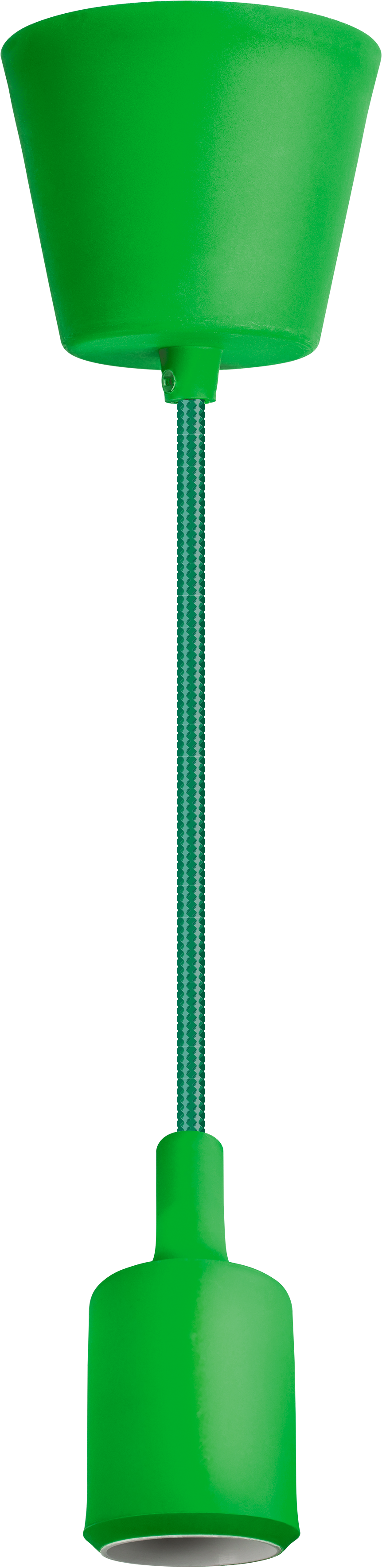 Светильник с проводом 1м.Е27 декор зеленый