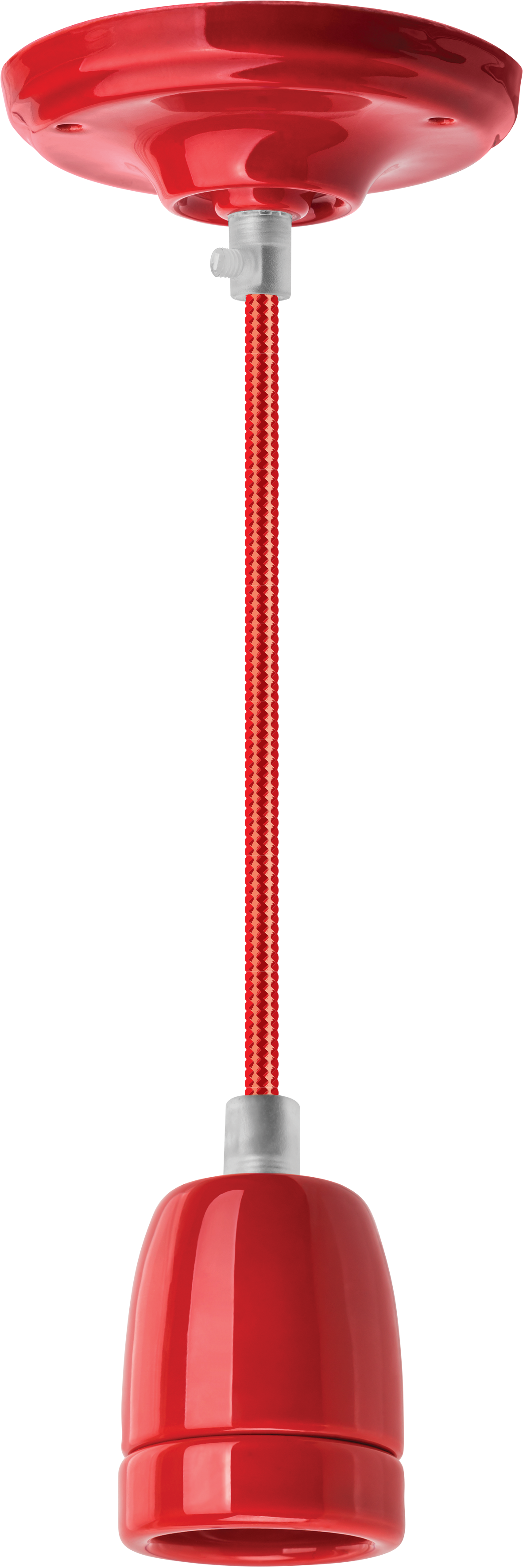 Светильник с проводом 1м.Е27 декор красный