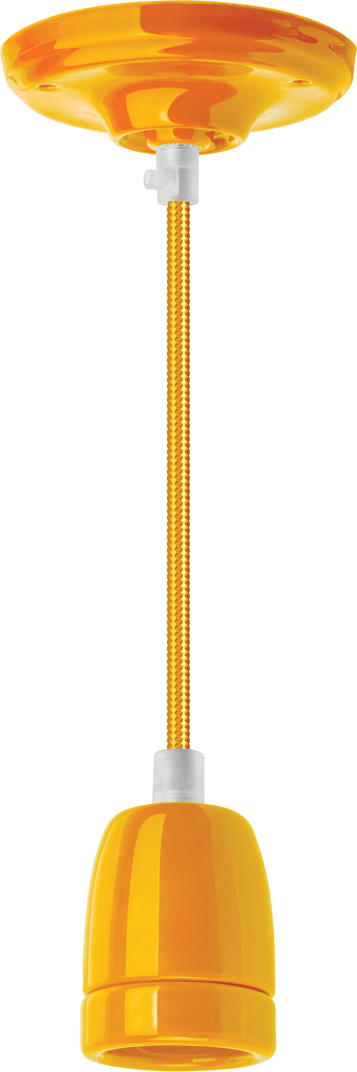 Светильник с проводом 1м.Е27 декор желтый