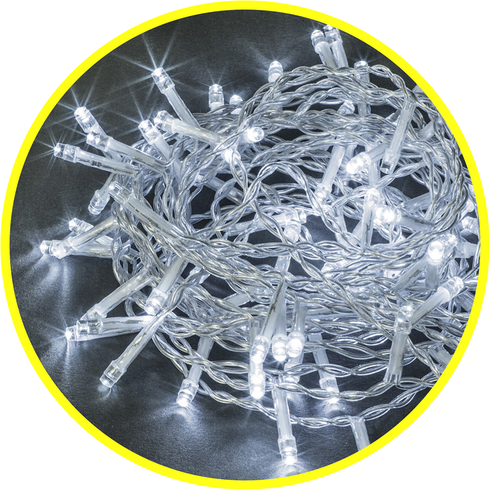 Гирлянда светодиодная новогодняя NGF-S01-50CW-5-3m-3AA-TR-IP20